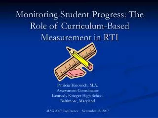 Monitoring Student Progress: The Role of Curriculum-Based Measurement in RTI