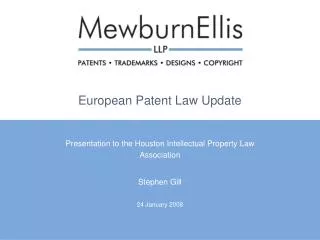 European Patent Law Update