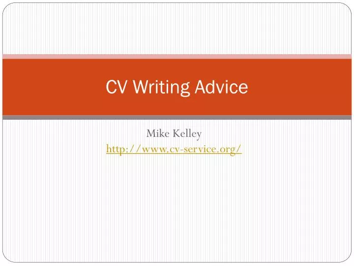 cv writing advice