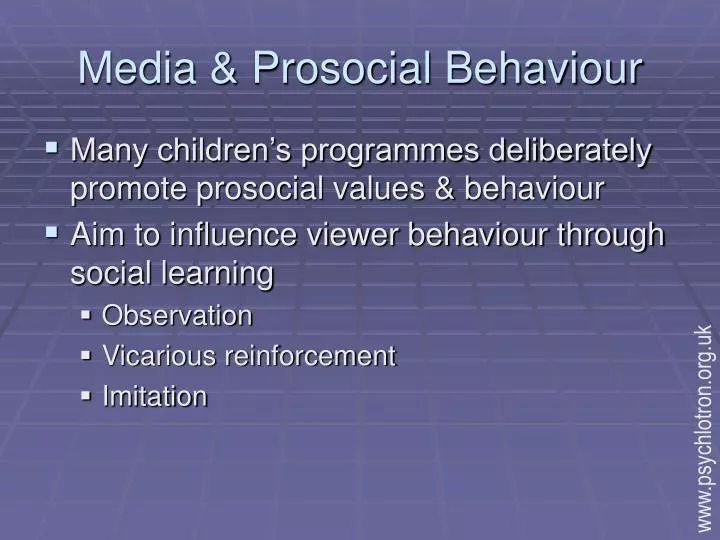 media prosocial behaviour