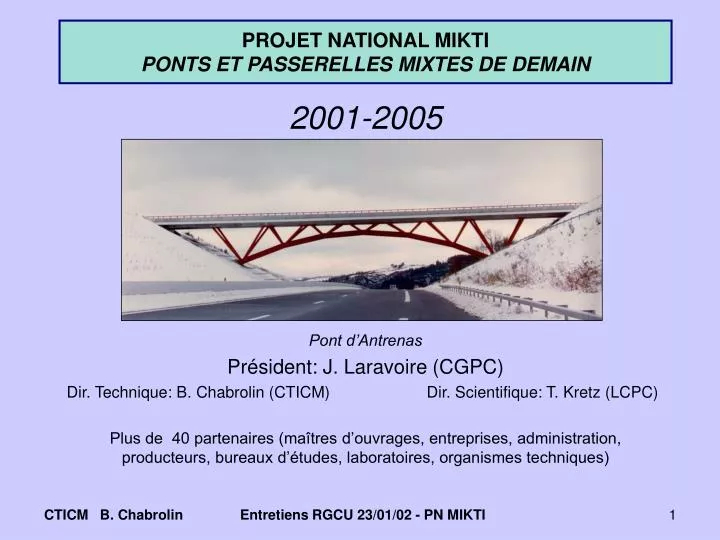 projet national mikti ponts et passerelles mixtes de demain