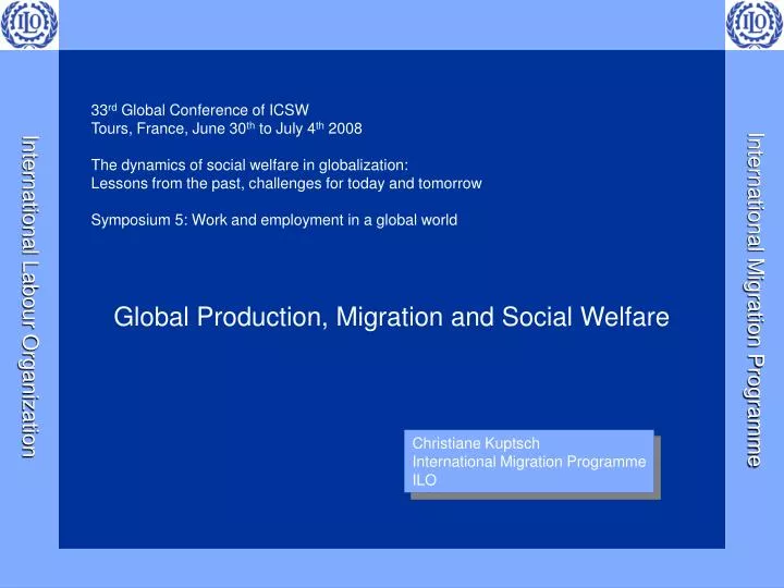 global production migration and social welfare
