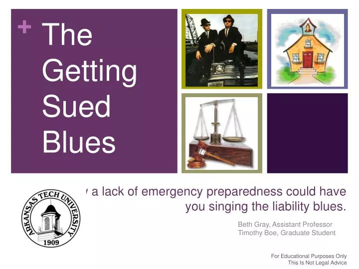 how a lack of emergency preparedness could have you singing the liability blues