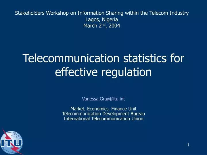 telecommunication statistics for effective regulation