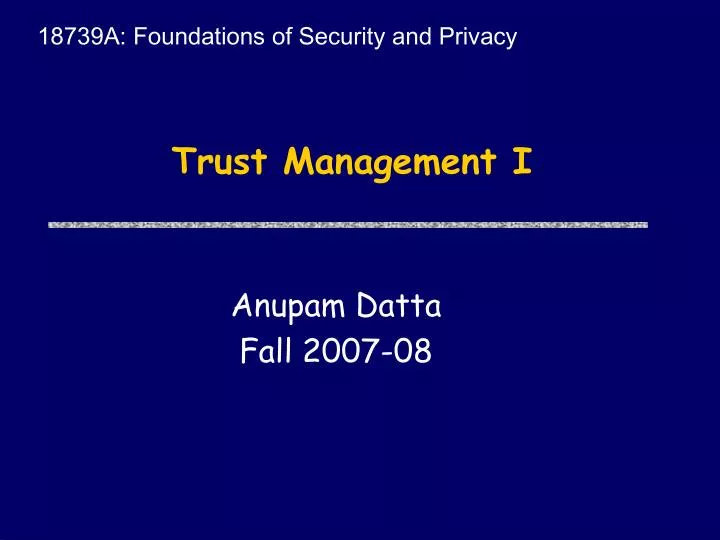 trust management i