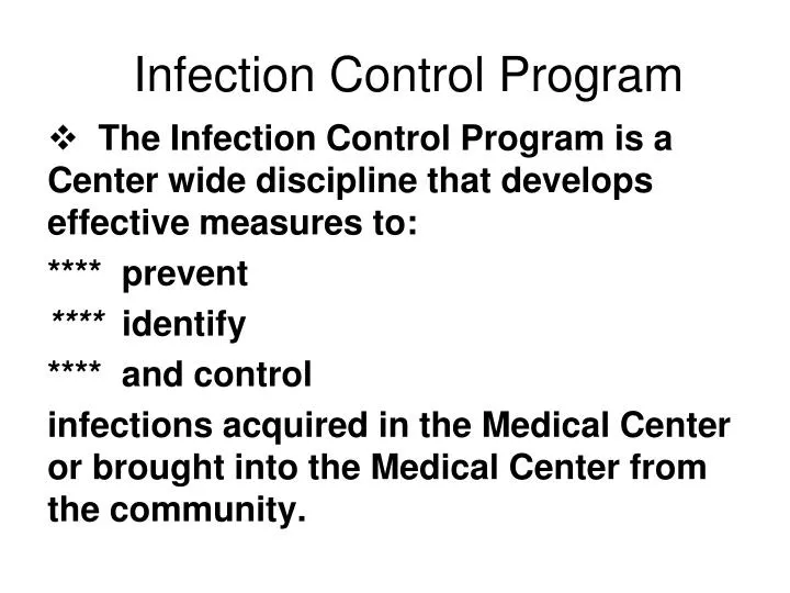 infection control program