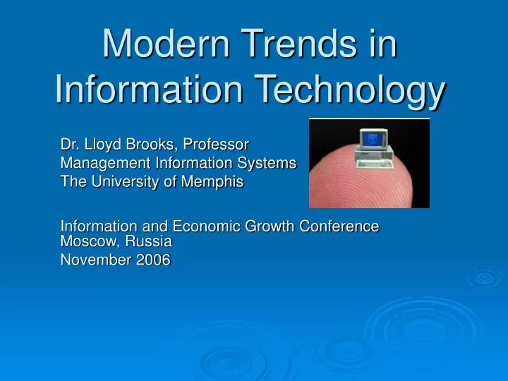 modern trends in information technology