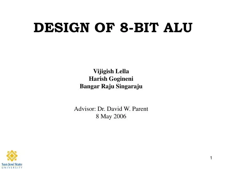 design of 8 bit alu