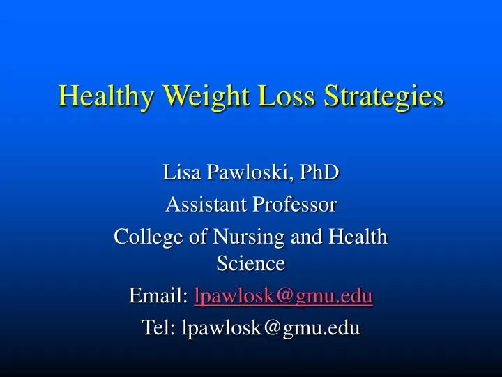 healthy weight loss strategies