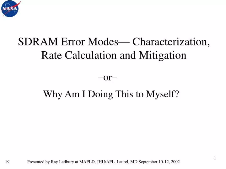 sdram error modes characterization rate calculation and mitigation