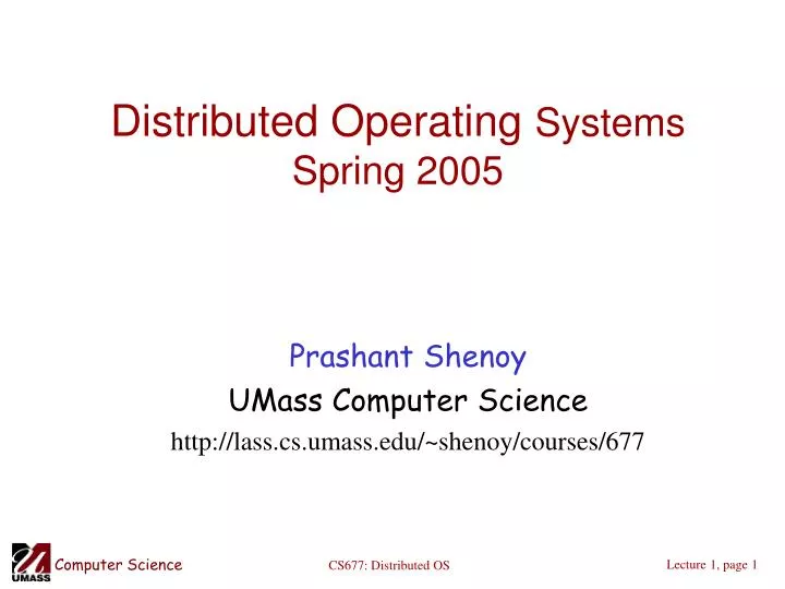 distributed operating systems spring 2005