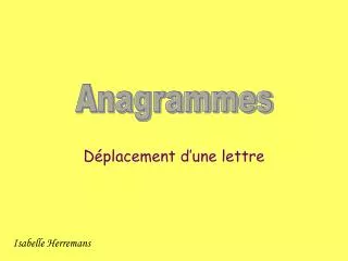 d placement d une lettre