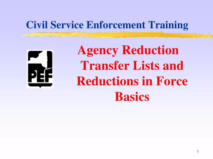 civil service enforcement training
