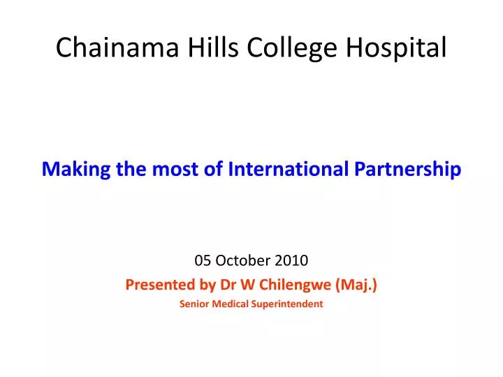 chainama hills college hospital