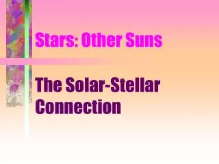 Stars: Other Suns