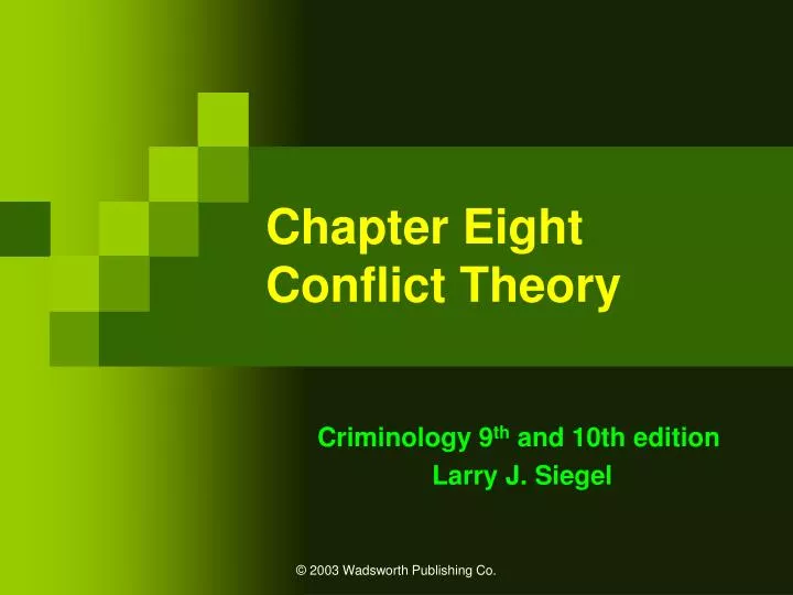 chapter eight conflict theory