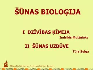 ŠŪNAS BIOLOĢIJA