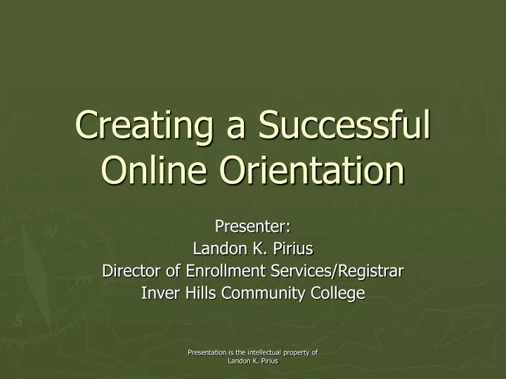 creating a successful online orientation