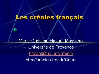 les cr oles fran ais