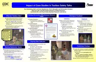 Impact of Case Studies in Toolbox Safety Talks