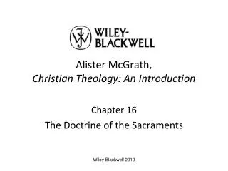 Alister McGrath, Christian Theology: An Introduction