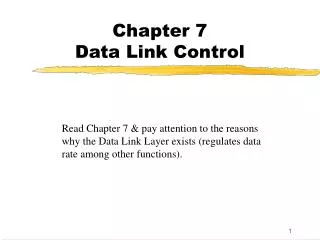 Chapter 7 Data Link Control