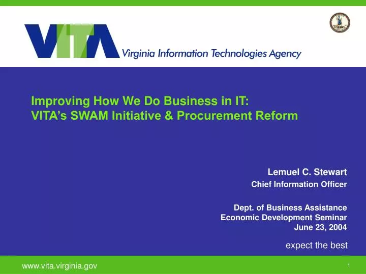 improving how we do business in it vita s swam initiative procurement reform