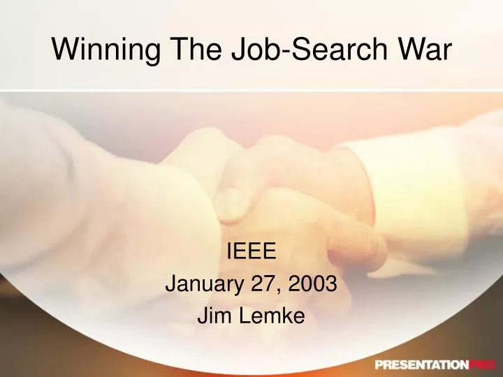 winning the job search war