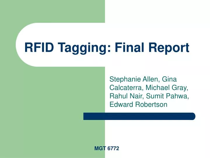 rfid tagging final report