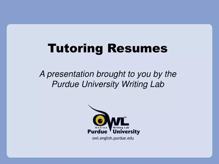 tutoring resumes