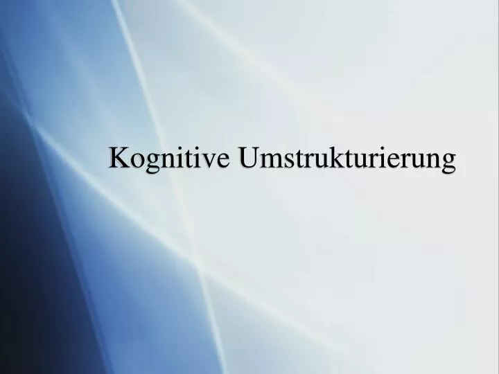 kognitive umstrukturierung