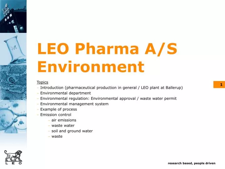 leo pharma a s environment