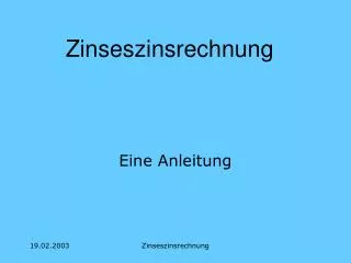 zinseszinsrechnung