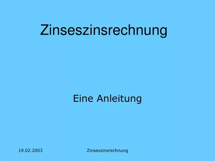 zinseszinsrechnung