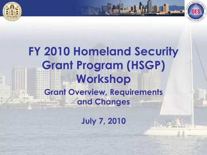 fy 2010 homeland security grant program hsgp workshop