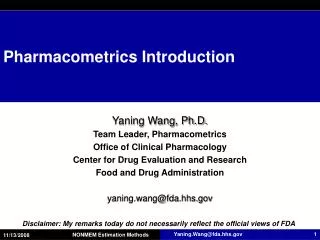 Pharmacometrics Introduction