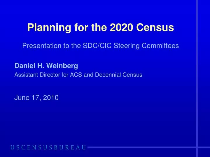 planning for the 2020 census