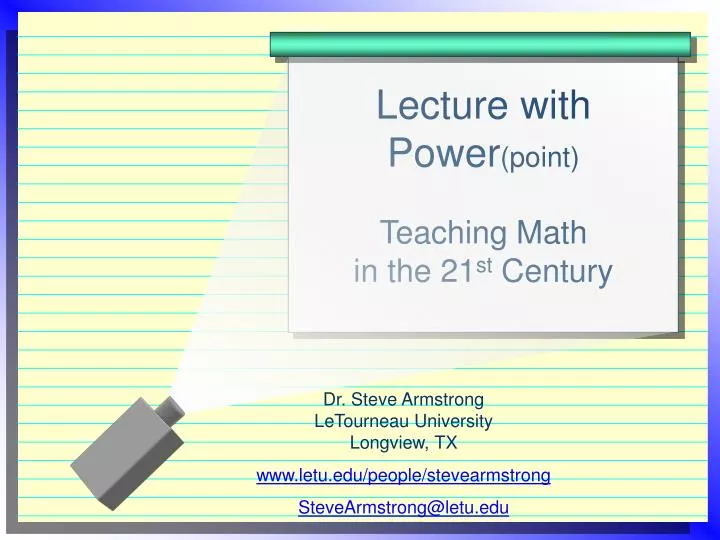 lecture with power point