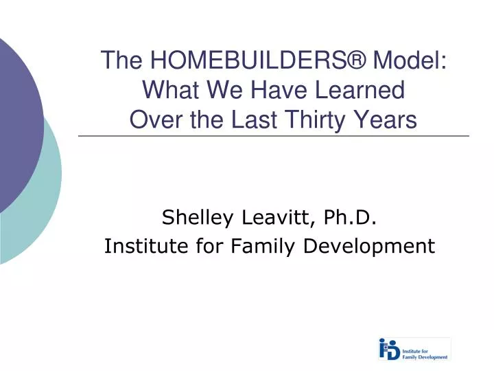 the homebuilders model what we have learned over the last thirty years