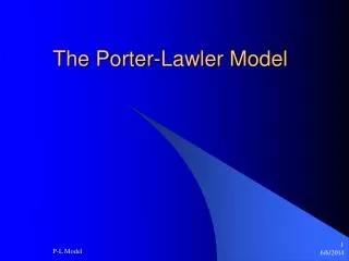 The Porter-Lawler Model