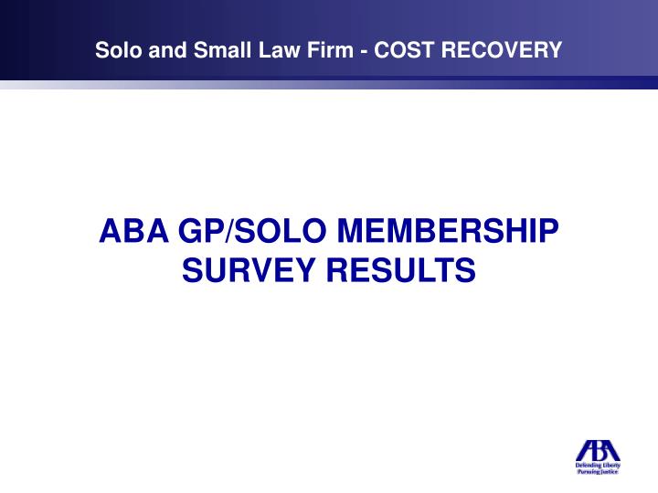 solo and small law firm cost recovery
