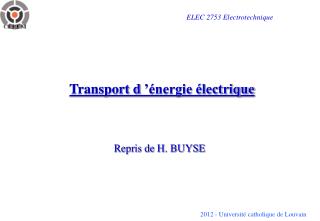 transport d nergie lectrique