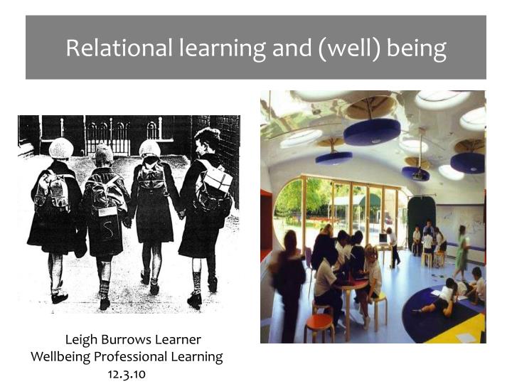 relational learning and well being