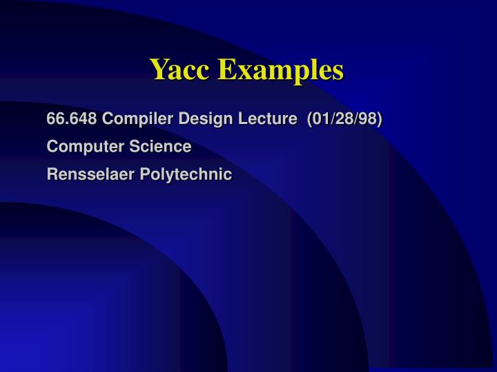 yacc examples