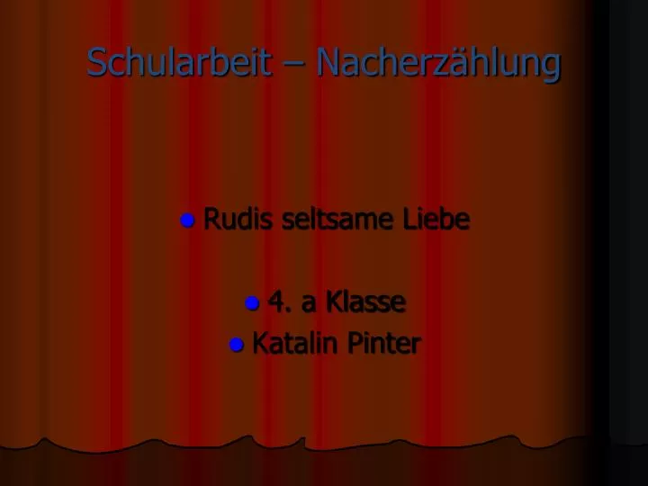 schularbeit nacherz hlung