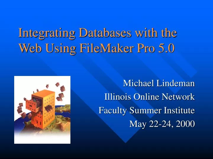 integrating databases with the web using filemaker pro 5 0