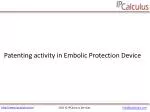 ipcalculus - embolic protection devices patenting activity - slide 1