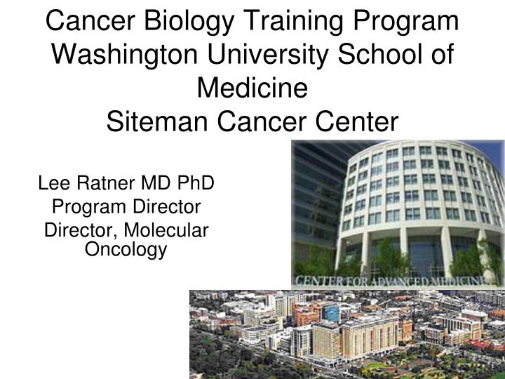 cancer biology training program washington university school of medicine siteman cancer center