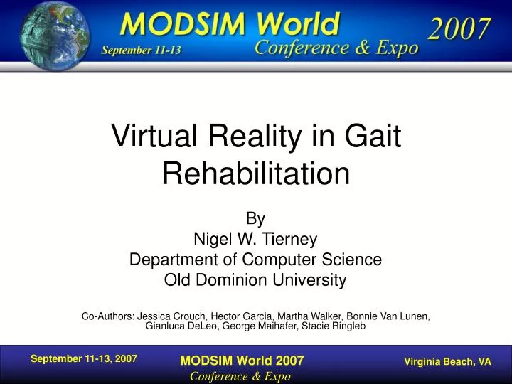 virtual reality in gait rehabilitation