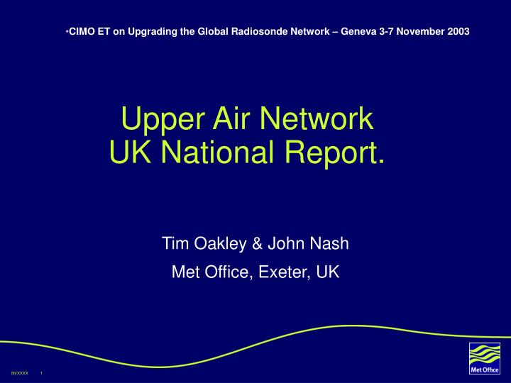 upper air network uk national report